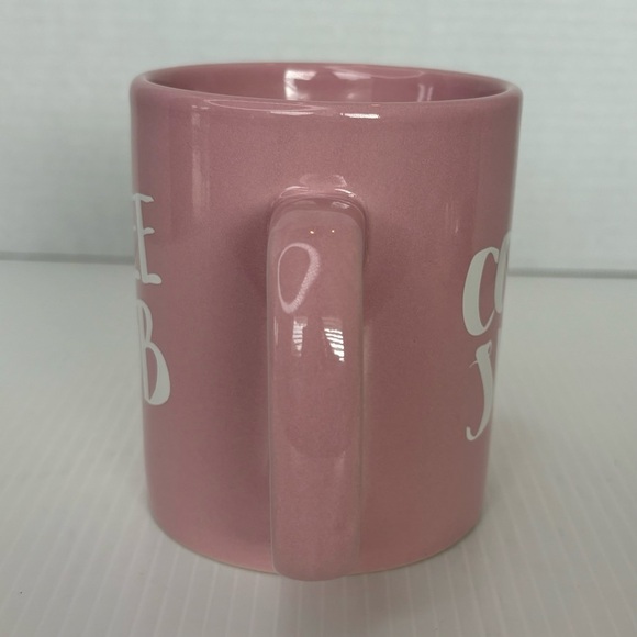 COFFEE SNOB COFFEE MUG. Art Deco Print Mug PINK & WHITE - Picture 3 of 8